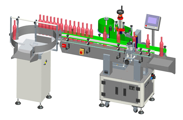 Automatische vertikale Rotwein transparente Etiketten Etikettiermaschine Details
