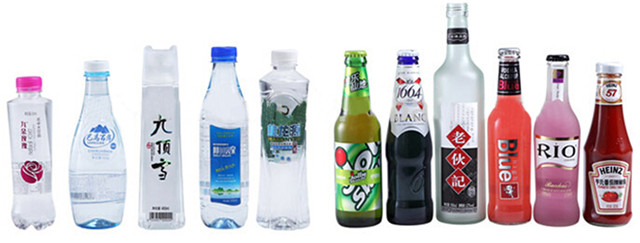 Vollautomatische Hochgeschwindigkeits-Rotations-PET-Kunststoffflaschen Etikettiermaschine Flaschentypen